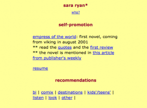 Wayback Machine for my website circa 2000
