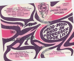 Cover of the Mod-Mod Read-In Paperback Book List, 1970