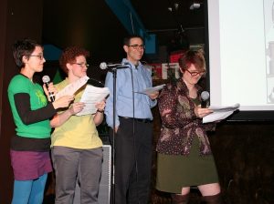 Comics Underground performance of "Flytrap #4: Performance Anxiety" photo credit: Deborah Curtis Lipski