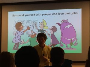 slide "Surround yourself with people who love their jobs"