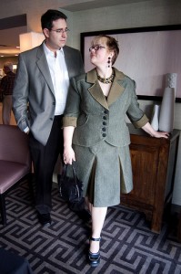 Sara Ryan and Steve Lieber, photo by Lori Matsumoto, Sara's suit by Miriam Chin